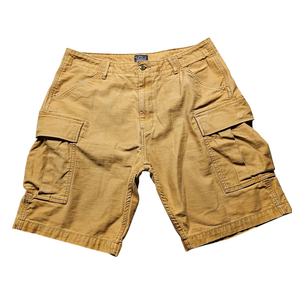 Levi Strauss & Co Men Cargo Shorts 36 Mustard Tan Relaxed Fit 23243-0014 Utility